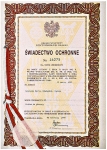 Certificate of protection no. 16275
